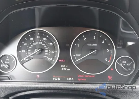 2014 BMW 328D xDrive z USA, uszkodzony, nr VIN WBA3K5C59EKT33429